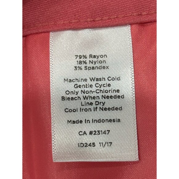 Talbots Womens Petite Stretch Crop Pants Size 8P Bright Coral Tailored Fit - Picture 6 of 9